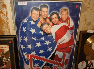 nsync wrapped up in american flag